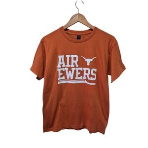 NWOT‎ Air Ewers Texas Longhorns Burnt Orange Graphic T Shirt Youth Large L